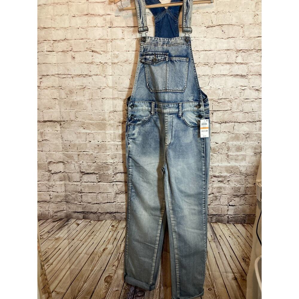 American Rag Faded Blue Denim Overalls Romper